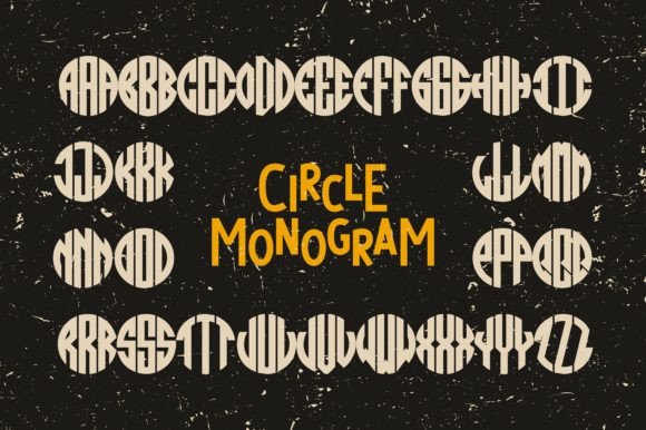 Circle Monogram: Your Go-To Font for Charming, Personal Design