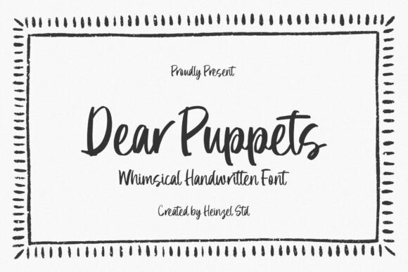 Dear Puppets: A Handwritten Font with Whimsical Charm