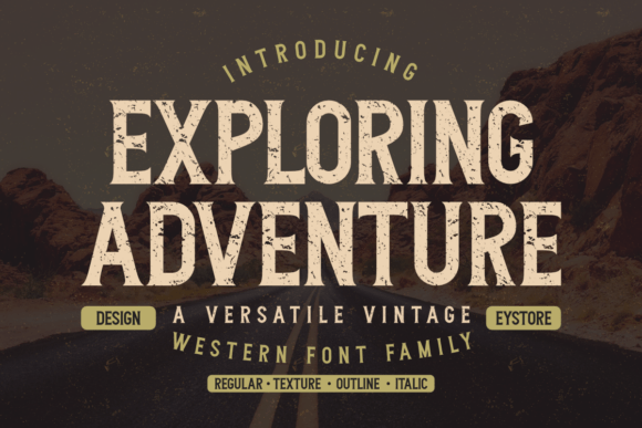 Exploring Adventure: A Vintage Font for Bold Projects