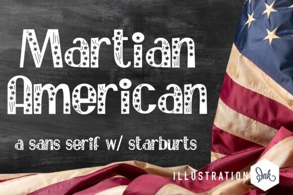 Martian American: A Festive Hand-Drawn Display Font
