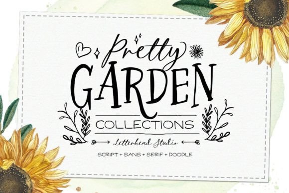 Pretty Garden: A Font Trio for Cheerful Branding