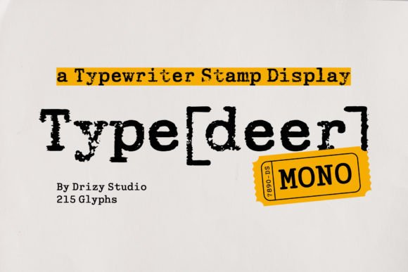 Typedeer Mono: The Rubber Stamp Font with Real Character